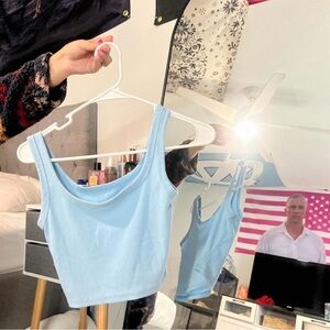 SHEIN Sky Blue Crop Top